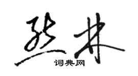骆恒光熊林草书个性签名怎么写