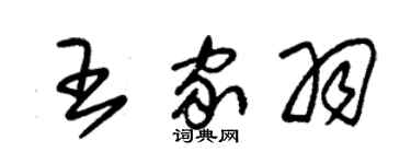 朱锡荣王家羽草书个性签名怎么写