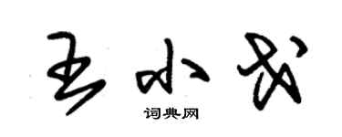 朱锡荣王小戈草书个性签名怎么写