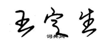 朱锡荣王定生草书个性签名怎么写