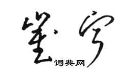 骆恒光崔宁草书个性签名怎么写