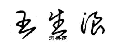 朱锡荣王生浪草书个性签名怎么写