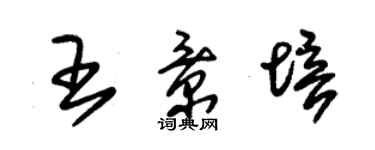 朱锡荣王景培草书个性签名怎么写