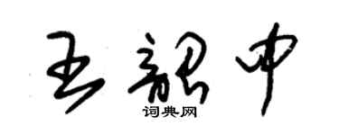 朱锡荣王韶中草书个性签名怎么写