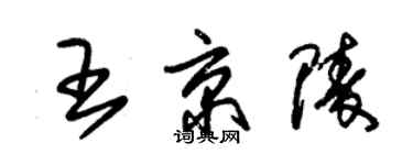 朱锡荣王京陵草书个性签名怎么写