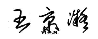 朱锡荣王京凝草书个性签名怎么写