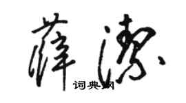 骆恒光薛洁草书个性签名怎么写