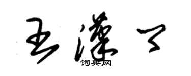 朱锡荣王汉卿草书个性签名怎么写