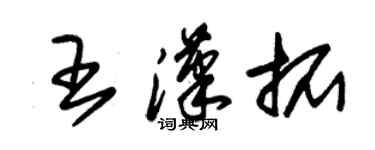 朱锡荣王汉拓草书个性签名怎么写
