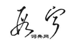 骆恒光段宁草书个性签名怎么写