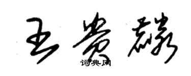 朱锡荣王贵麟草书个性签名怎么写