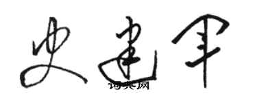 骆恒光史建军草书个性签名怎么写