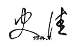 骆恒光史佳草书个性签名怎么写