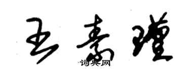 朱锡荣王素瑾草书个性签名怎么写