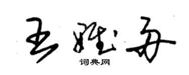 朱锡荣王雅舟草书个性签名怎么写