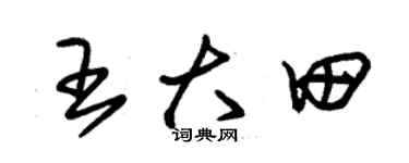 朱锡荣王大田草书个性签名怎么写