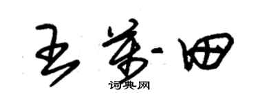 朱锡荣王万田草书个性签名怎么写