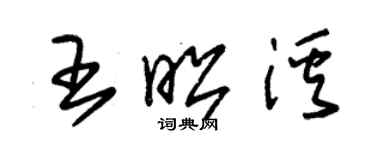 朱锡荣王昭溪草书个性签名怎么写