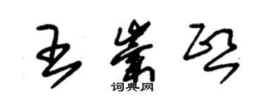 朱锡荣王崇熙草书个性签名怎么写