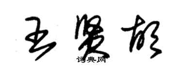 朱锡荣王贤胡草书个性签名怎么写