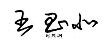 朱锡荣王昌北草书个性签名怎么写