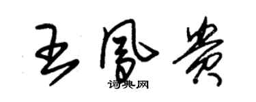 朱锡荣王凤贵草书个性签名怎么写