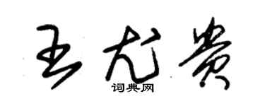 朱锡荣王尤贵草书个性签名怎么写