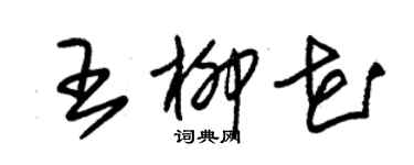 朱锡荣王柳花草书个性签名怎么写