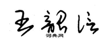 朱锡荣王韶信草书个性签名怎么写