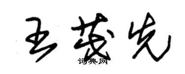 朱锡荣王茂先草书个性签名怎么写