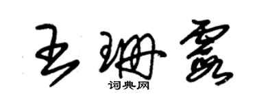 朱锡荣王珊霞草书个性签名怎么写