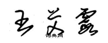 朱锡荣王艾霞草书个性签名怎么写