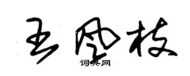 朱锡荣王风枝草书个性签名怎么写