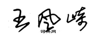 朱锡荣王风崎草书个性签名怎么写