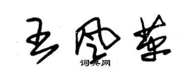 朱锡荣王风革草书个性签名怎么写