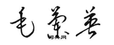 骆恒光毛兰英草书个性签名怎么写