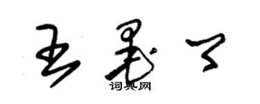 朱锡荣王墨卿草书个性签名怎么写