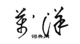 骆恒光万洋草书个性签名怎么写