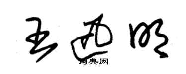 朱锡荣王迅明草书个性签名怎么写