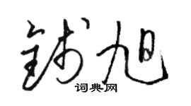 骆恒光钱旭草书个性签名怎么写