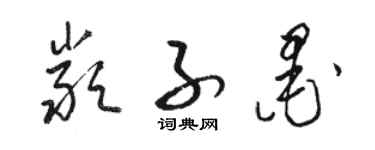 骆恒光严子墨草书个性签名怎么写