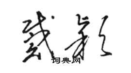 骆恒光戴颖草书个性签名怎么写