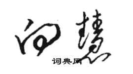 骆恒光向慧草书个性签名怎么写