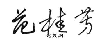 骆恒光范桂芳草书个性签名怎么写