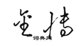 骆恒光金博草书个性签名怎么写