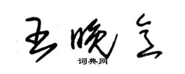 朱锡荣王晚意草书个性签名怎么写