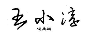 朱锡荣王小淳草书个性签名怎么写