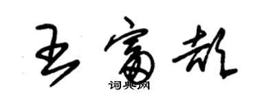 朱锡荣王富颉草书个性签名怎么写
