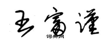 朱锡荣王富谨草书个性签名怎么写