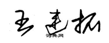 朱锡荣王连拓草书个性签名怎么写